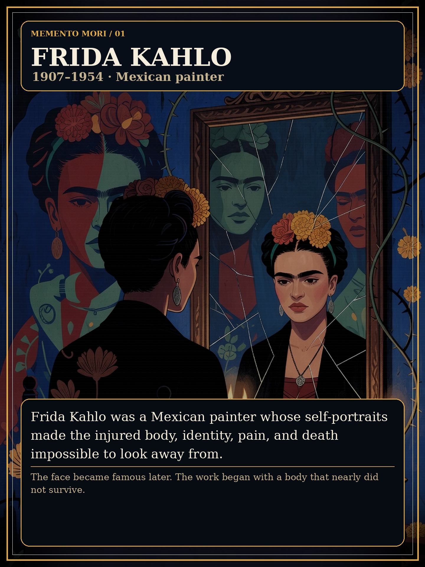 Frida Kahlo obituary comic cover